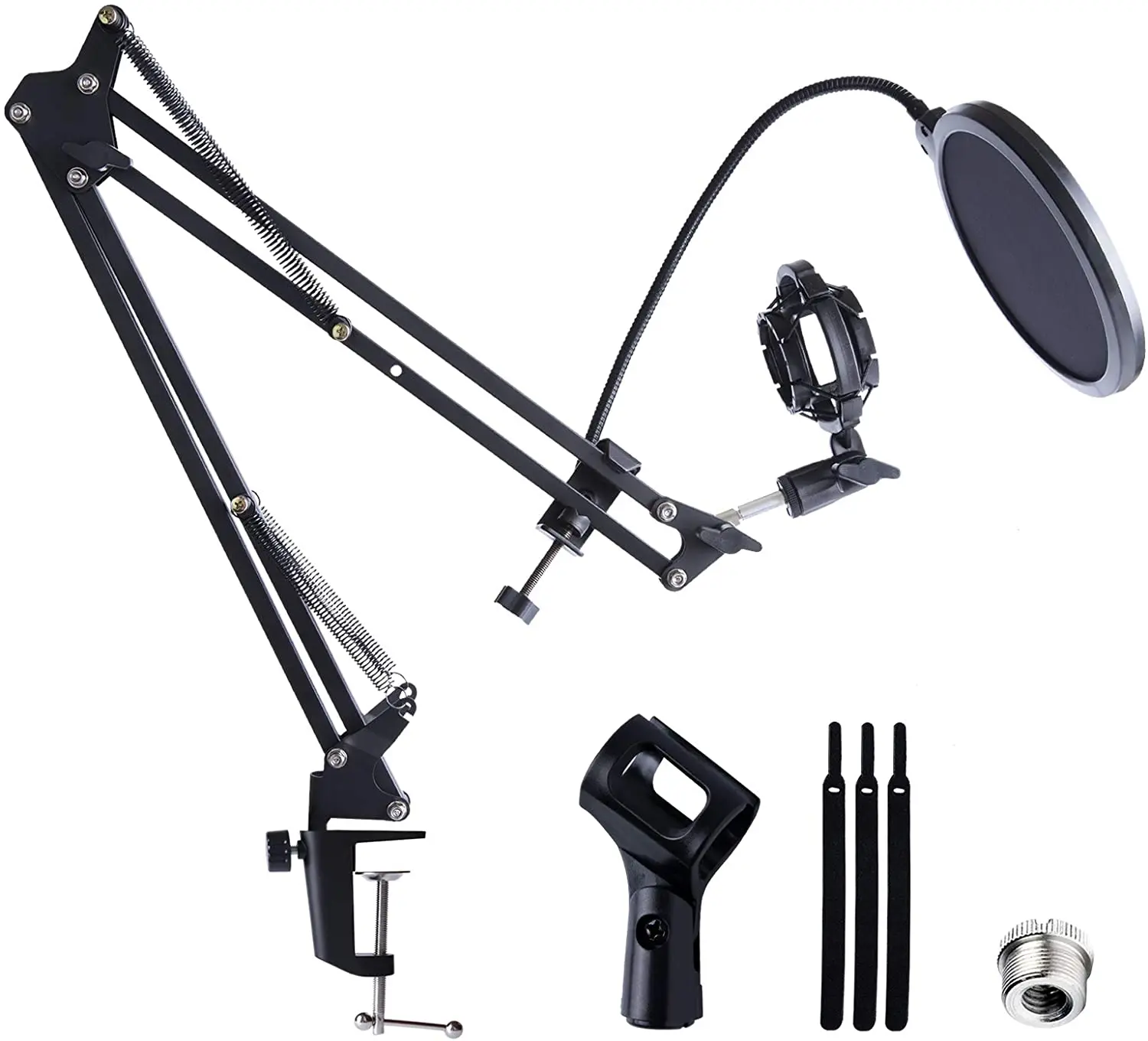 

Регулируемая подставка для микрофона переходник от 3/8 до 5/8 дюйма зажим для микрофона сверхмощная подставка для микрофона для Blue Yeti Snowball Nano Ice и других M