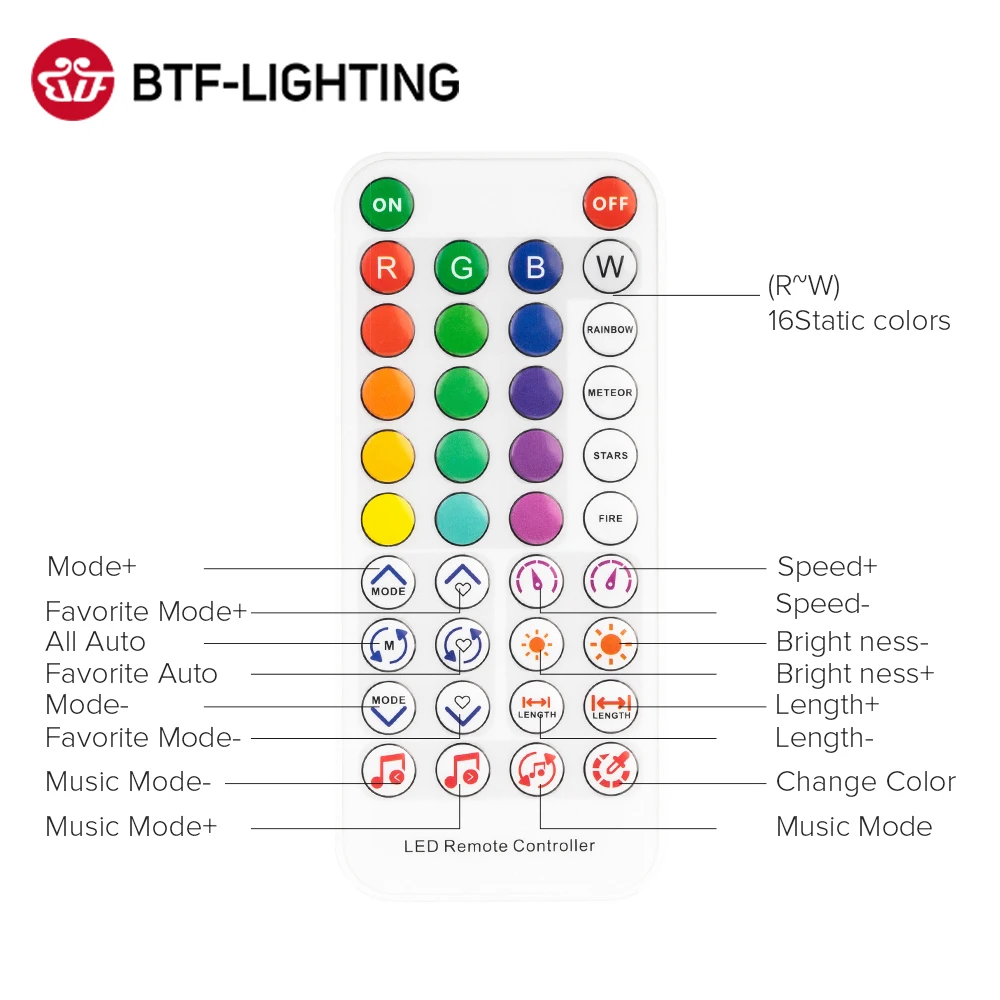 Contrôleur de musique avec application Bluetooth Pixels, WS2811, WS2812B, IR38, prédire, micro intégré, WS2812, SK6812, RGBW, FCOB, RVB, IC adressable, 5V-24V