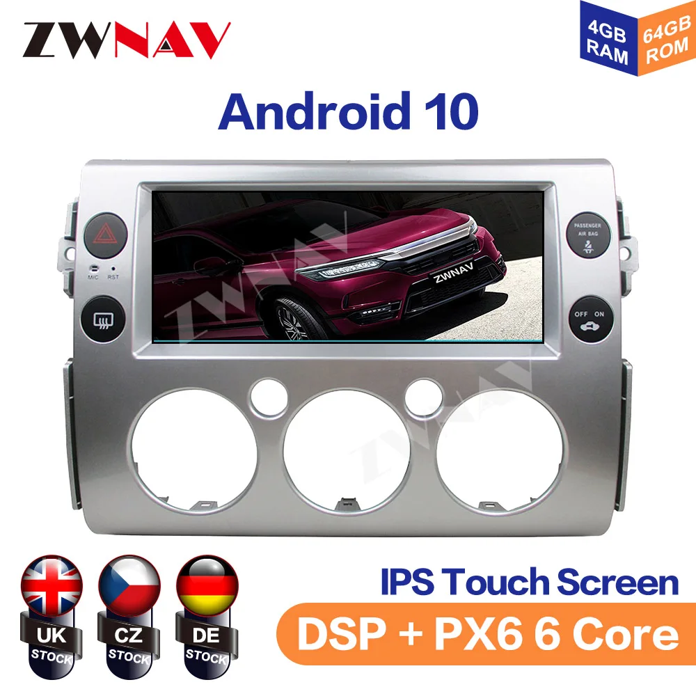 Android 10 Car GPS Navigation For TOYOTA FJ Cruiser 2007-2018 Car Multimedia Player Auto Stereo Head Unit Tape Recorder No DVD