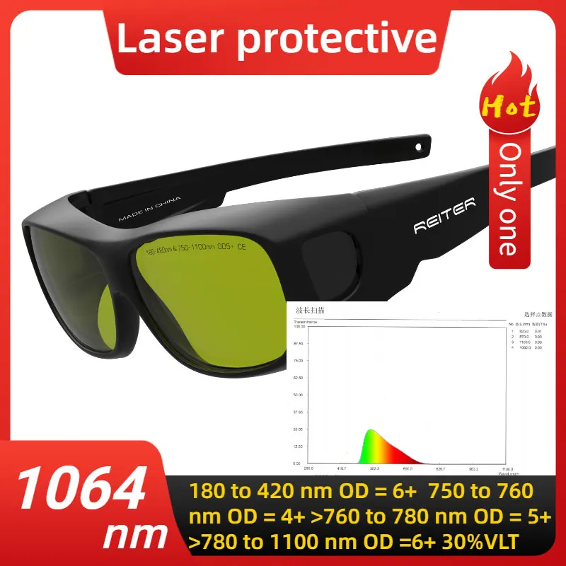 1064nm infrared laser safety protective glasses IPL hair removal 650nm red 532nm green 450nm blue protection goggles