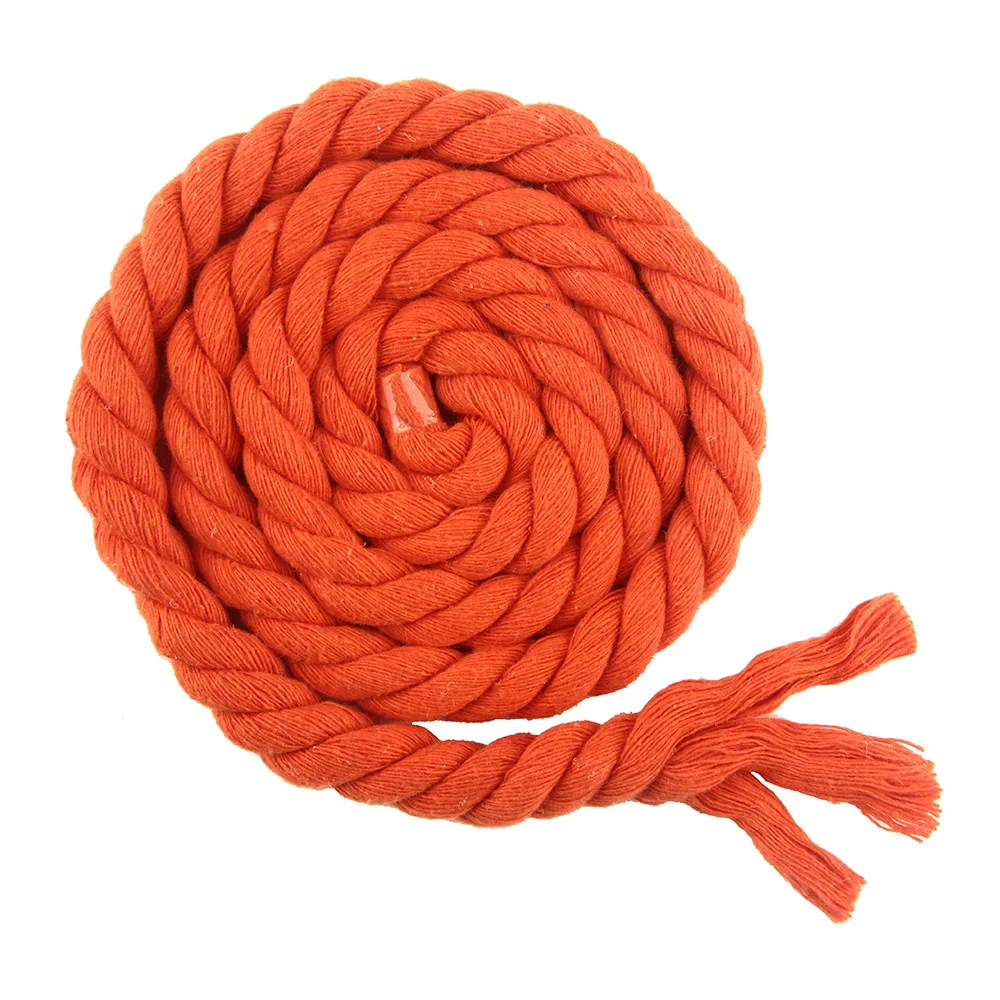 2Meters 15MM 3 Shares Twisted 100% Colorful Cotton Cords/Rope for Bag Home Decor DIY Textile Accessories