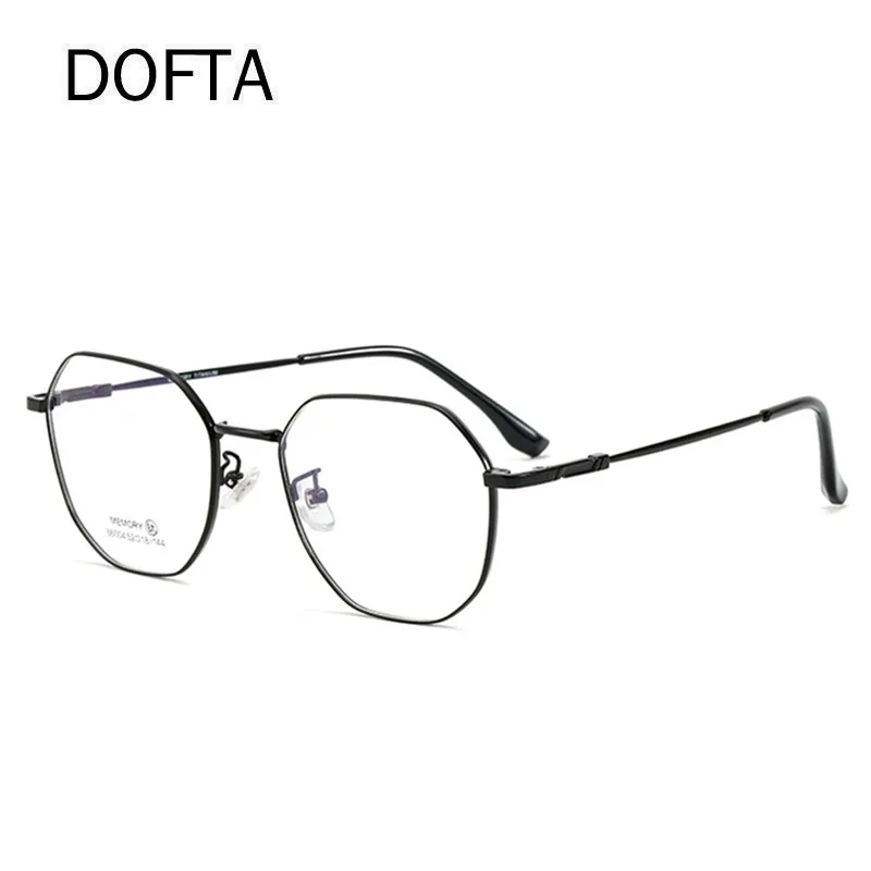 

DOFTA Optical Glasses Frame Men Ultralight Pure Titanium Prescription Eyeglasses Frame Women Polygon Big Frame 5385