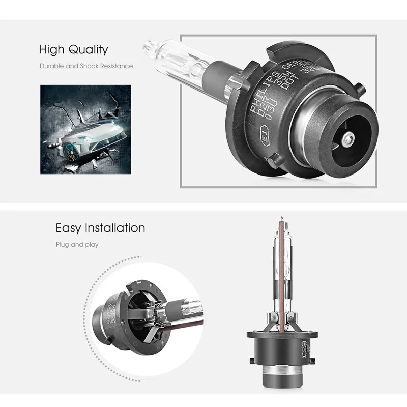 Philips HID D2R 35W Xenon Standard 4200K Auto Original Headlight Car Genuine Bulbs OEM Replacement Upgrade D2 ECE 85126C1, 1X