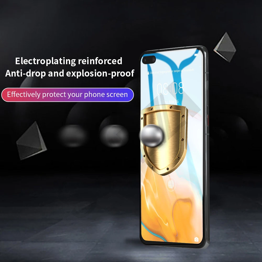 2/1Pcs cover film for Huawei P20 P30 P40 lite E tempered glass P smart pro Z S plus 2018 2019 2020 2021 phone screen protector