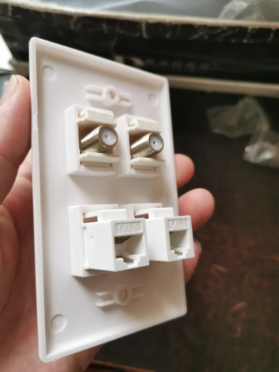 ONS Versie 6 Poorten CAT6 RJ45 Faceplate Voor Amerika Internet LAN Connector Plug Stopcontact