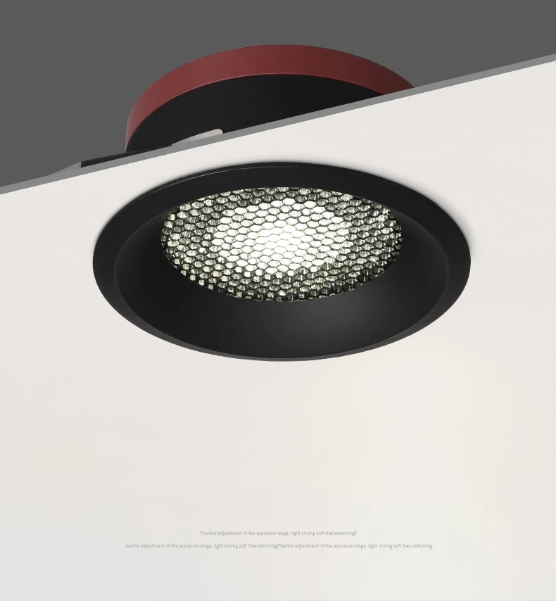 

Dimmable LED ceiling spotlight honeycomb nest anti-glare embedded LED downlight 5W~15W household wine cabinet lighting 110V 220V