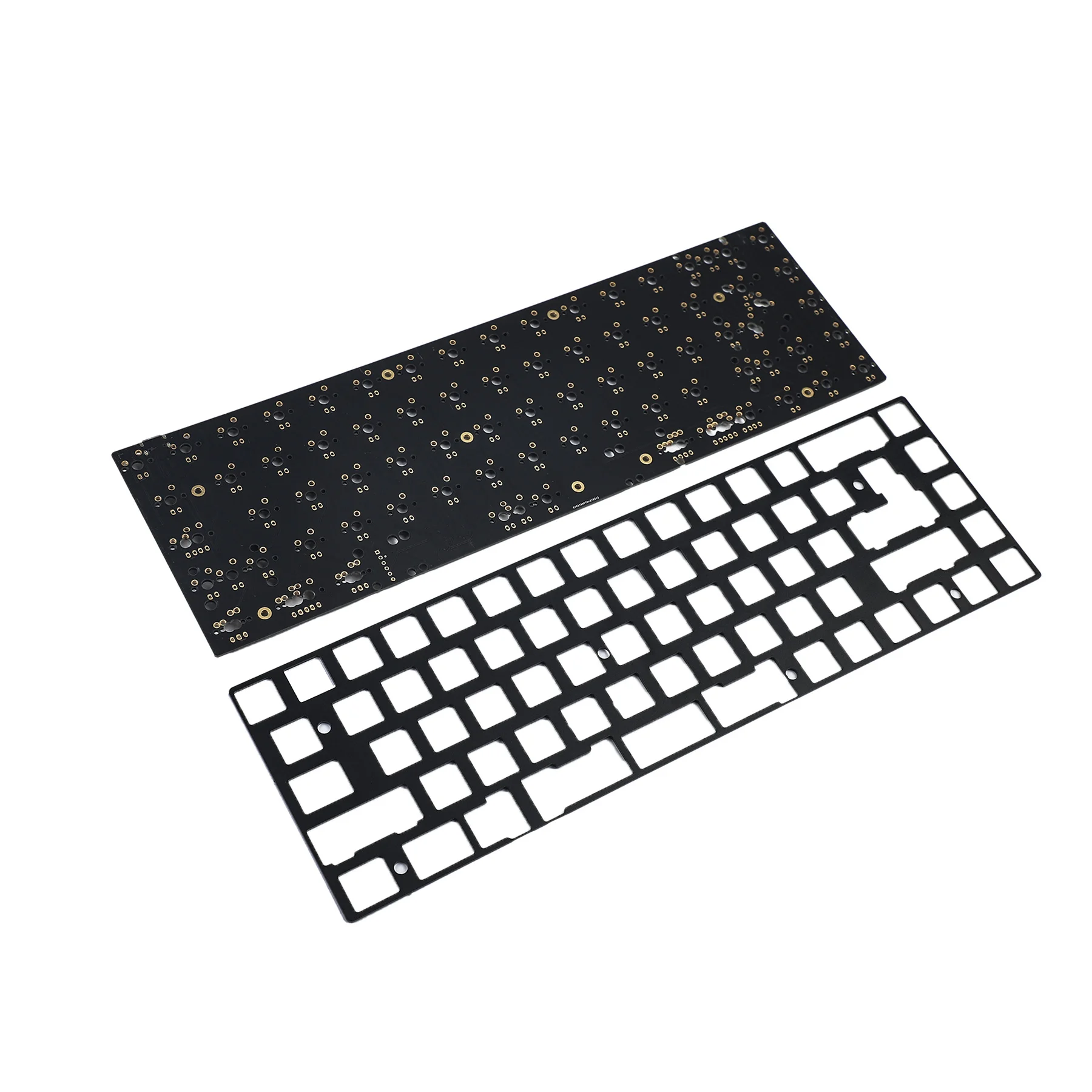 65% 68 Full Kit ANSI Non Hotswap Underglow QMK VIA PCB Plastic Case  Alu Plate Mechanical Keyboard