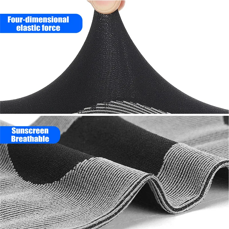 2Pcs Sport Compression Arm Sleeves Summer Ice Silk Anti-UV Arm Guard Breathable Outdoor Cycling Basketball Fitness Arm Warmer