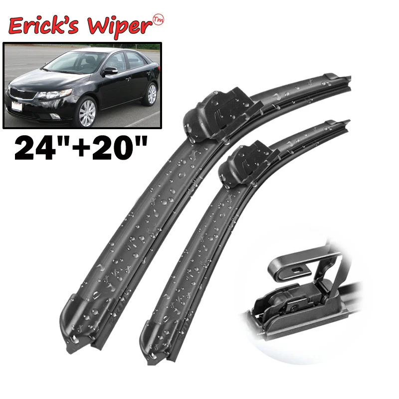 Erick's Wiper Front Wiper Blades For Kia Cerato Forte Koup TD 2008 - 2012 Windshield Windscreen Window Car Rain Brushes 24