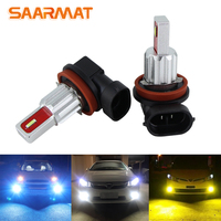2pcs Canbus No Error Led H11 H8 HB3 9005 bulbs 9006 HB4 H7 P13W H10 H16(EU)(JP) Car Fog Lights lamp No Flash White Yellow  Blue
