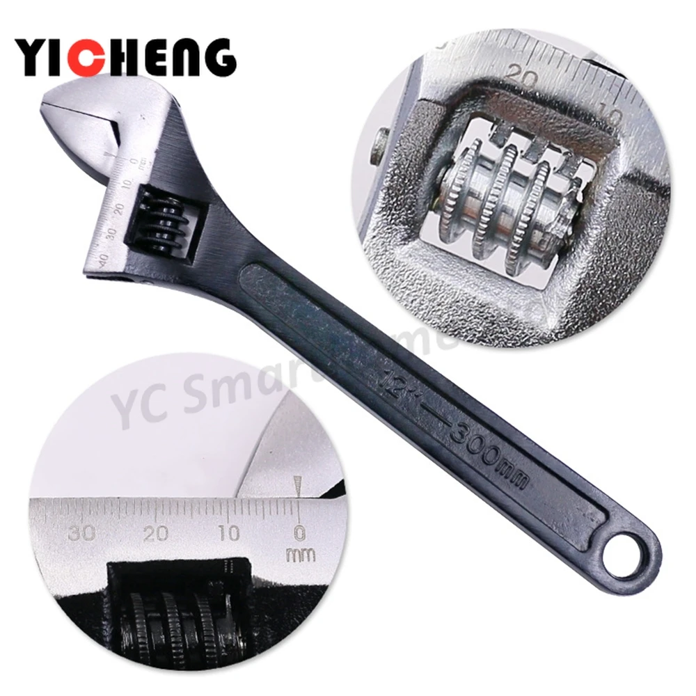 1 Pcs Steel/6Inch /8-Inch Monkey Wrench  Open-end Wrench  Tool Shifting Spanner