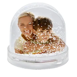 Custom DIY Photo Snow Globe, Plastic Photo Insert Snow Globe, Changeable Picture Frame Snowball, Personalized Keepsake Gift for