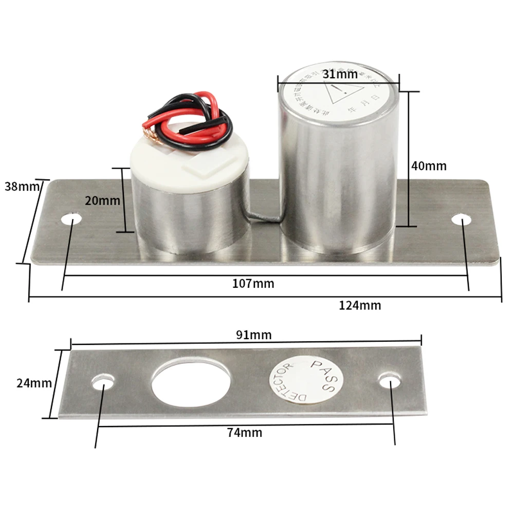 Mini serratura elettrica a bullone in acciaio inossidabile 12V DC Serratura per porta a solenoide Installazione semplice per sistemi di sicurezza