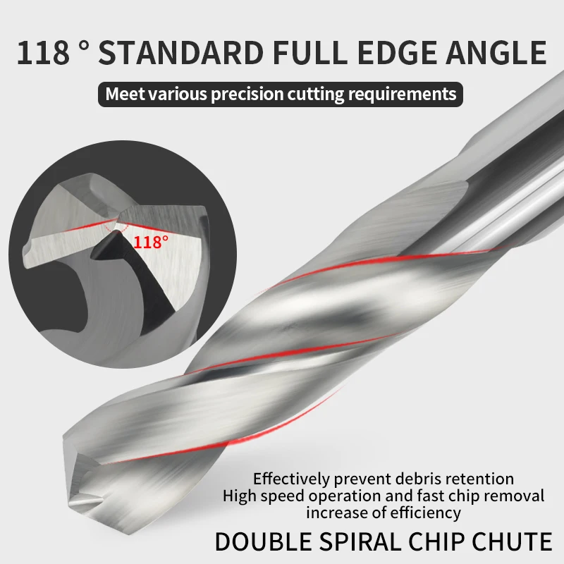 1/5/10pcs 50 degree tungsten steel End Mill D1.8~D15.5 40~100L Carbide Twist Drill Bits for CNC Metal Drilling