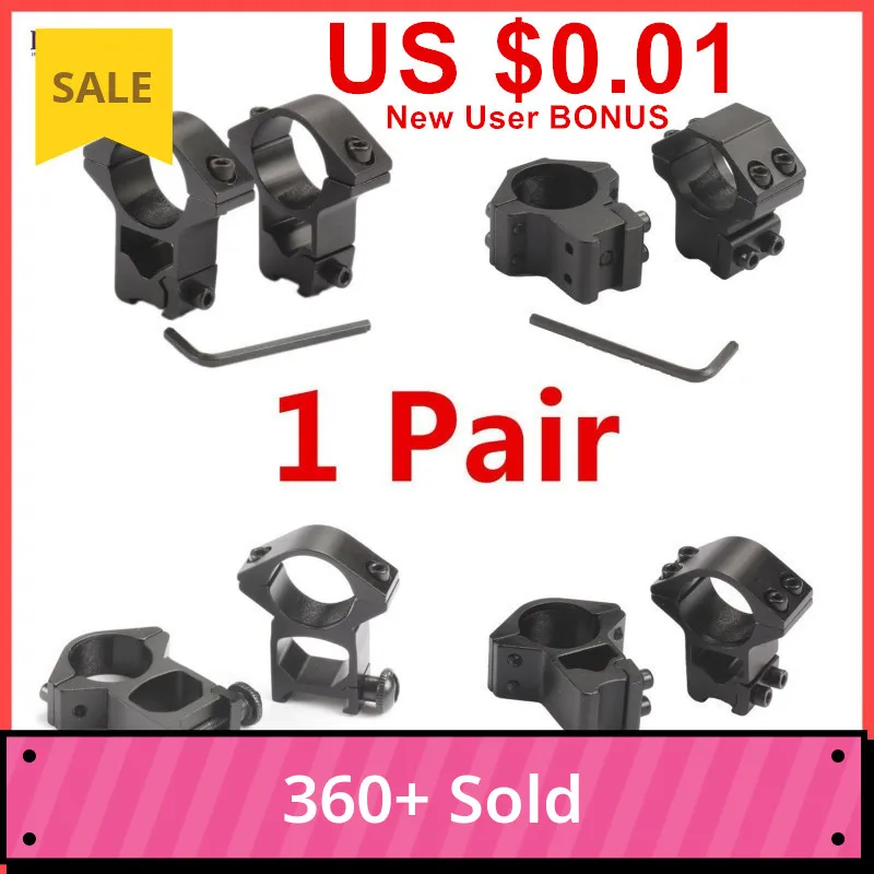 1 Pair MIZUGIWA Scope Mount Rings 25.4mm / 30mm Weaver 11mm / 20mm Picatinny Rail For Optics Sight Pistol Airsoft Accessories