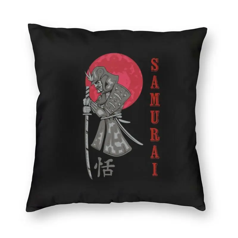 Nordic Style Japanese Samurai Cushion Cover Sofa Decoration Ninja Warrior Square Pillow Cover 40x40 Pillow Case Home Decoration