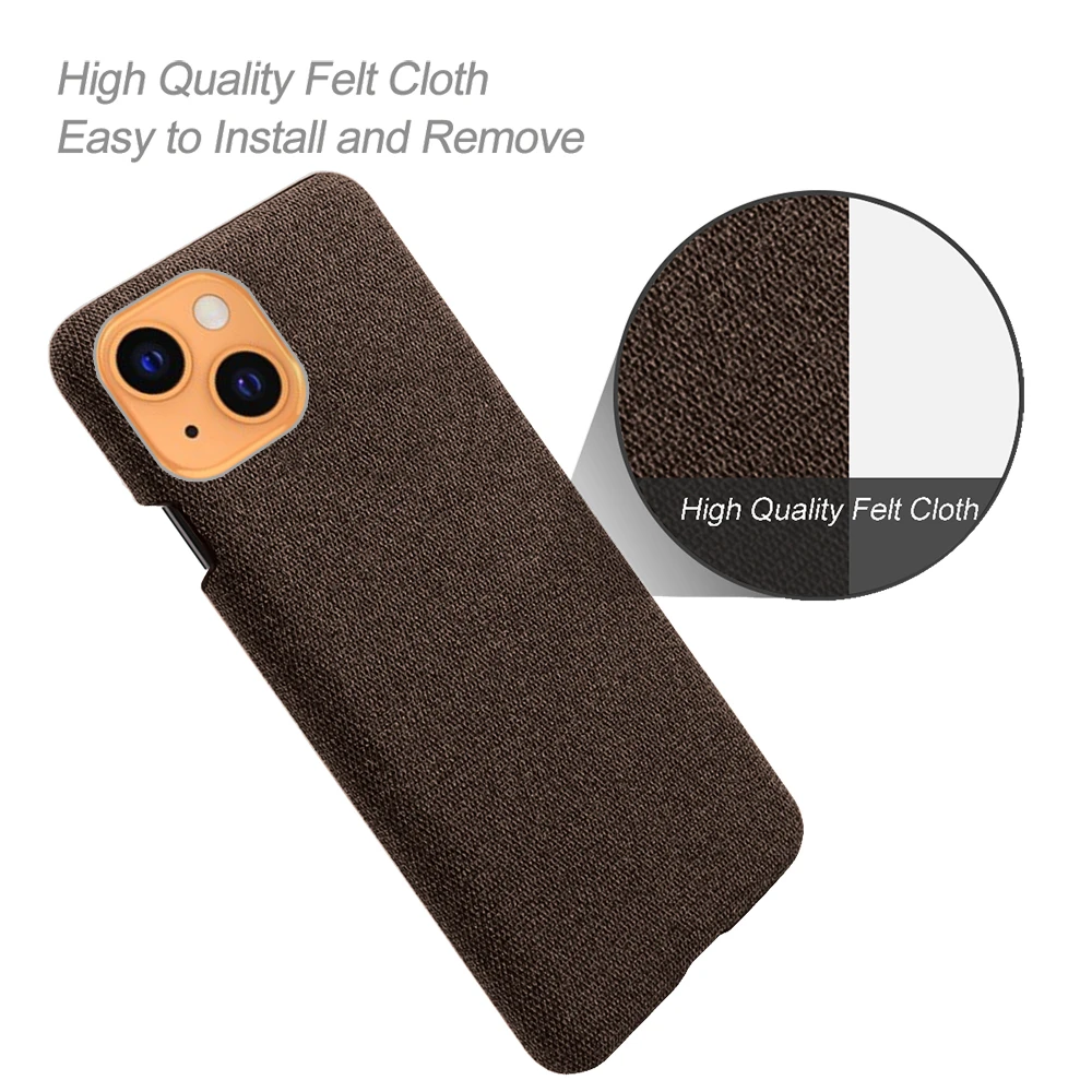 Cloth Texture Fit Case For iPhone 13 Mini Case Funda Luxury Febric Antiskid Cover For Apple iPhone 13mini 5.4\