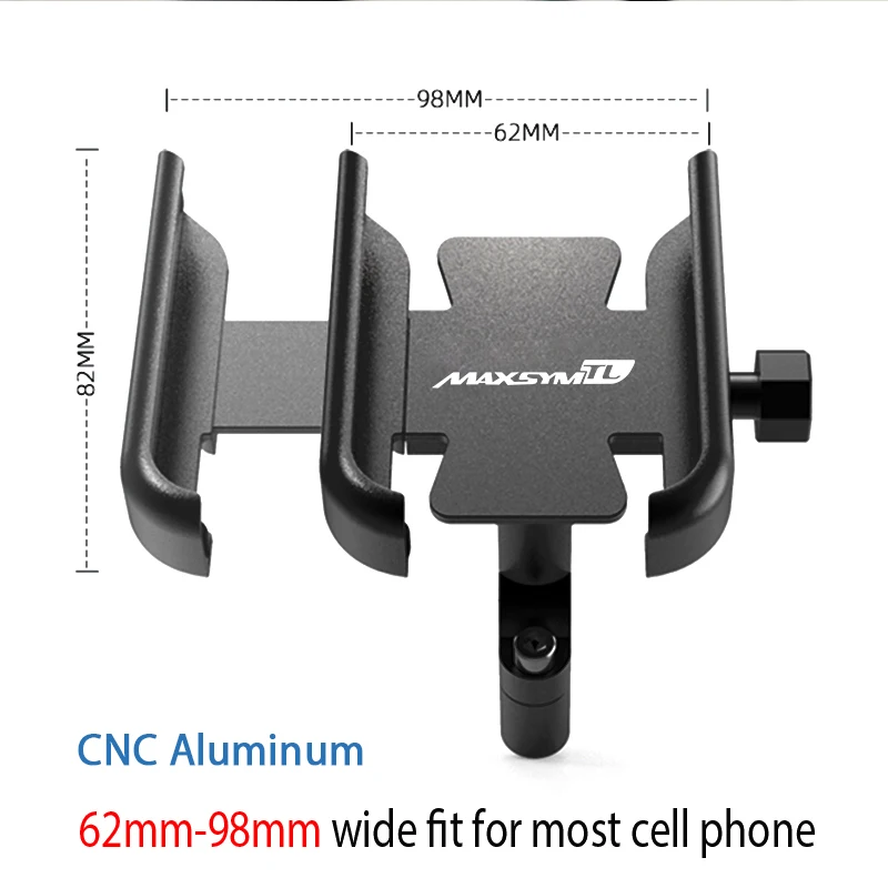 For SYM MAXSYM TL 500 Maxsymtl500 MAXSYMTL 500 2020 Motorcycle Handlebar Cell Phone Holder GPS Stand Bracket Accessories Black