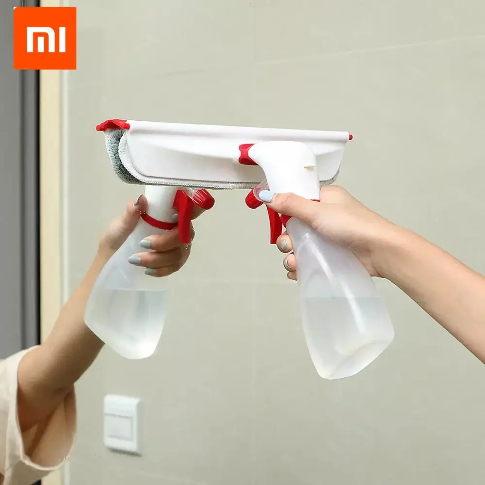 Xiaomi mijia yijie 2 in1 Time-lapse Sprayer Bottle & window cleaner Cloth Cleaning Brush Mop Bendable Duster Cleaner