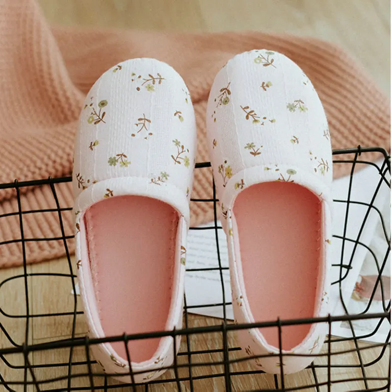 Summer Thin Bag Heel Small Fresh Breathable Home Soft Sole Indoor Spring Non Slip Cotton Women Slippers Wome Adult Famel Shoes