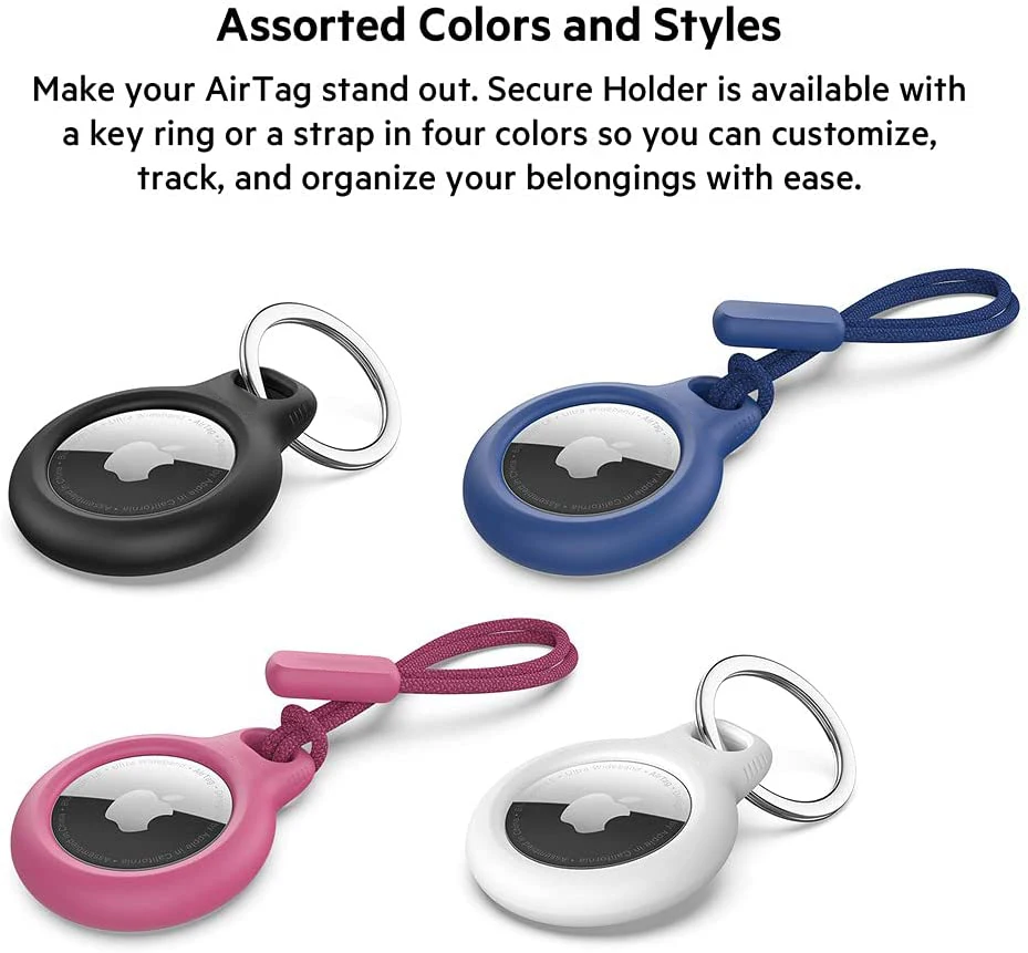 Apple Airtagの保護ケース,保護ケース,ストラップ付き,傷防止,チェーン用