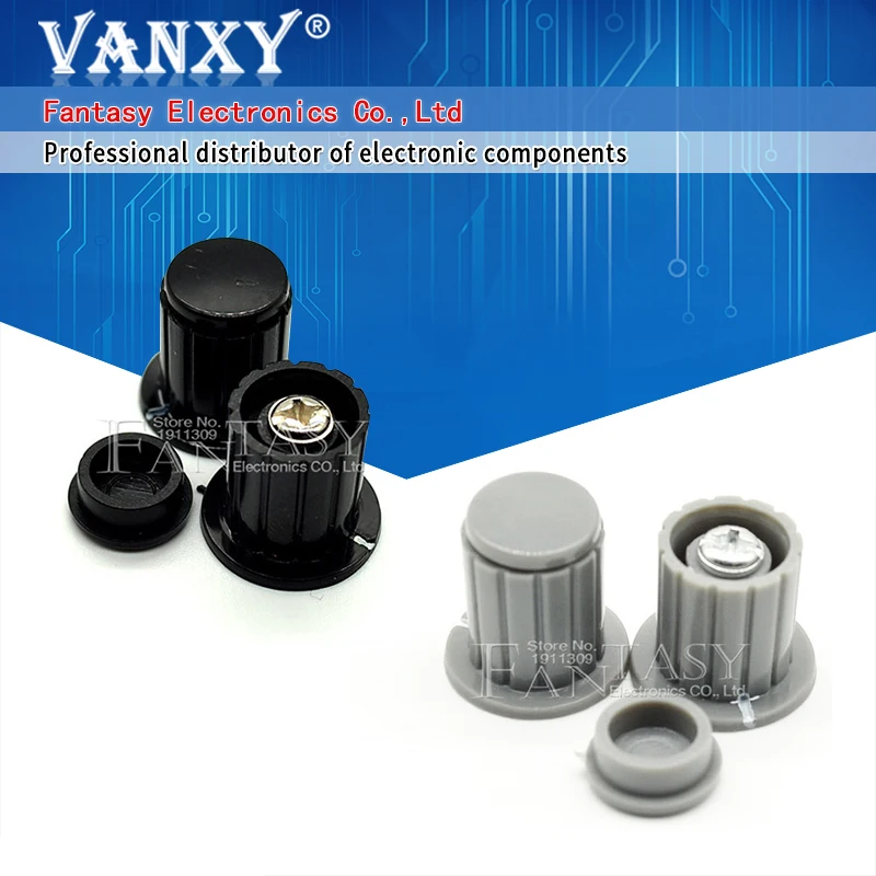 5PCS black grey knob button cap is suitable for high quality WXD3-13 2W WXD3-12 1W potentiometer knob KYP16-16-4