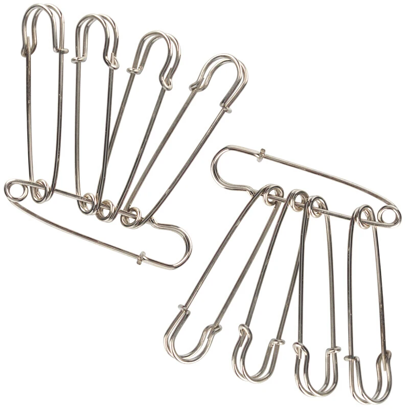 5.5 7.5 10cm Large Silver Metal Safety Pins brooch Shawl sweater buckle Wool weaving Tools Materials Sewing Needles Tools