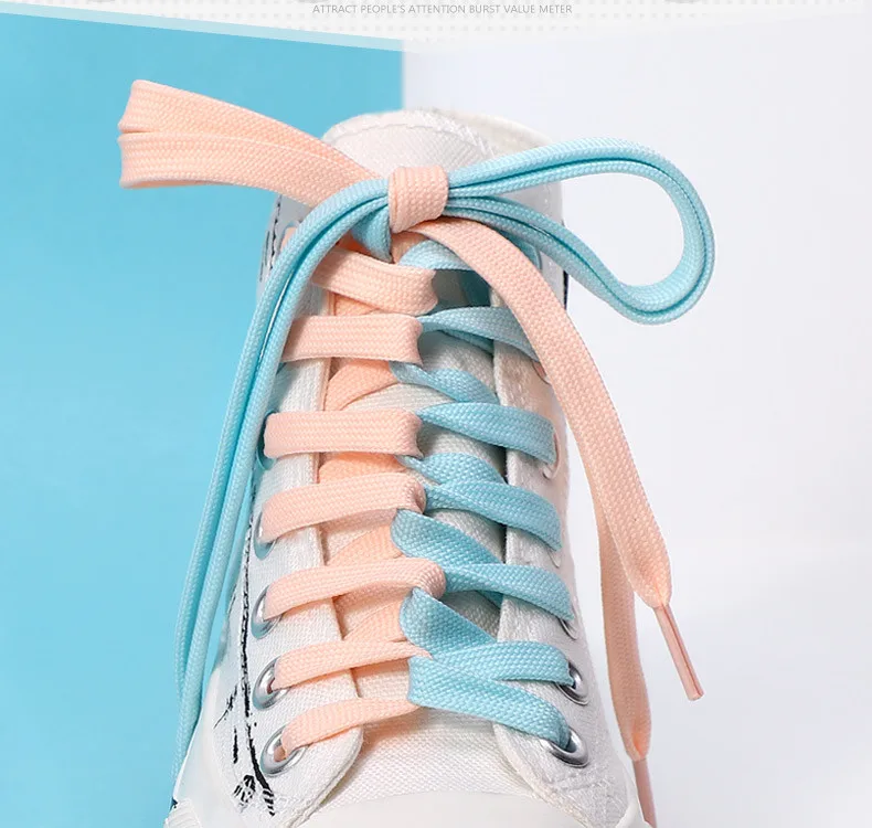 1 Paar Sneaker-Schnürsenkel, Schuhzubehör, Schnürsenkel für Schuhe, Unisex, flache Schnürsenkel, klassische Schnürsenkel, einfarbige Schuhbänder. – Detail 8