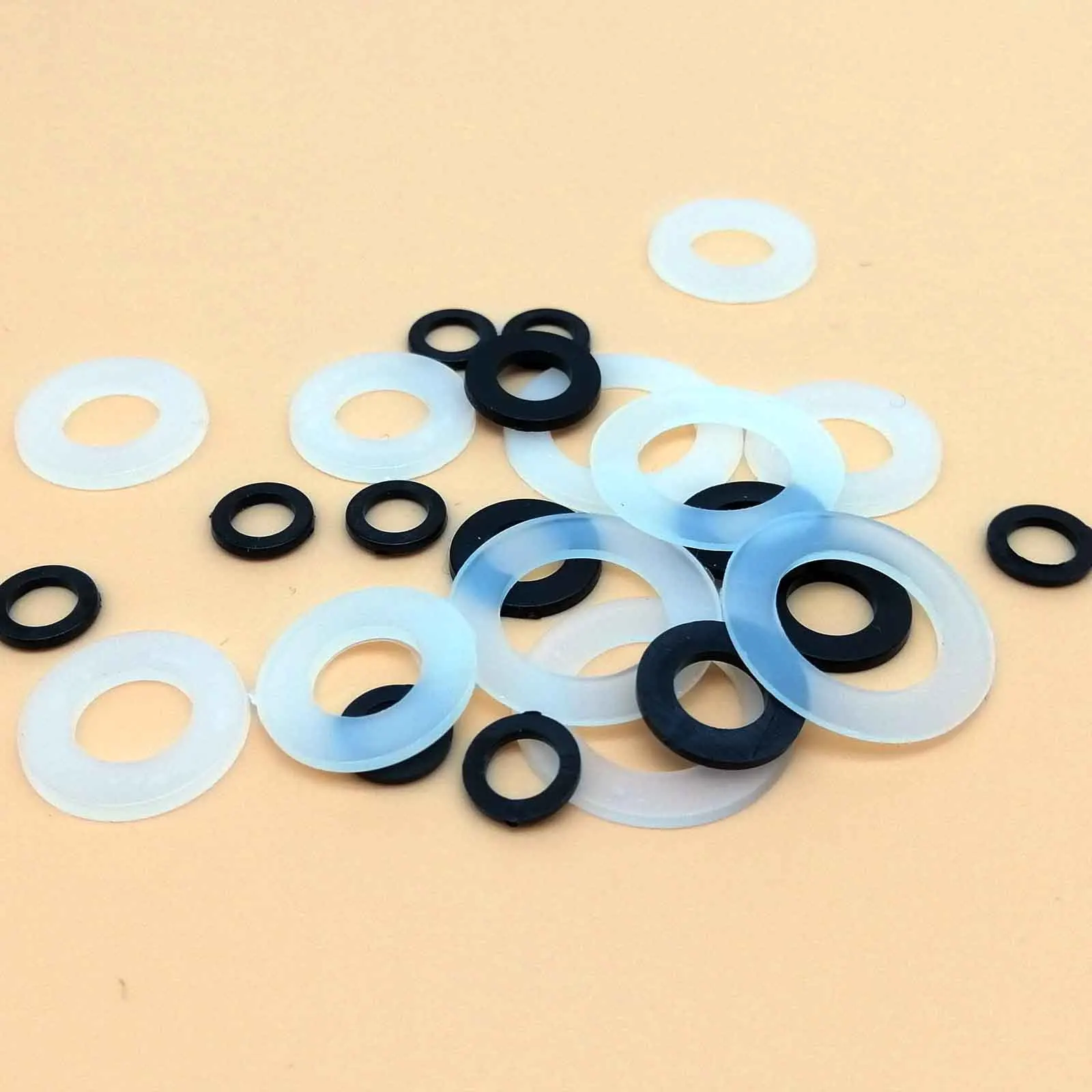 100pcs M1.5 M2 M2.5 M3 M4 M5 M6 M8 M10 M12 White Black Plastic Nylon Flat Washer Plane Spacer Insulation Gasket For Screw Bolt