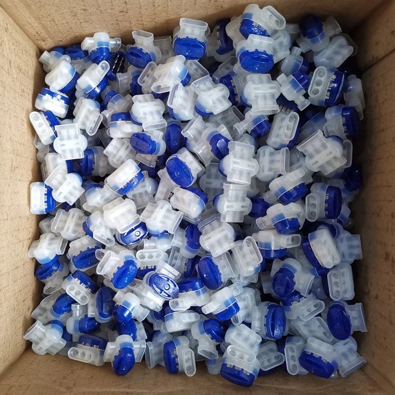 100PCS/LOT 3M Scotchlok 314 Self-Stripping Moisture Resistant, Electrical Pigtail Connectors fit 22-24AWG wires