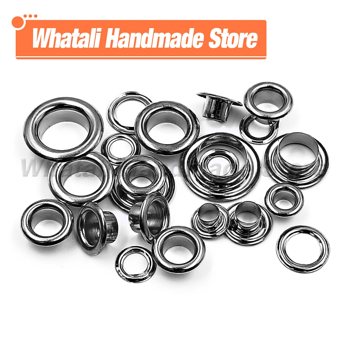 100Pcs Gunblack Color Hole Metal Eyelets Grommets with Washer For Leathercraft Diy Clothes Cap Bag Tags Shoes Belt Accessories