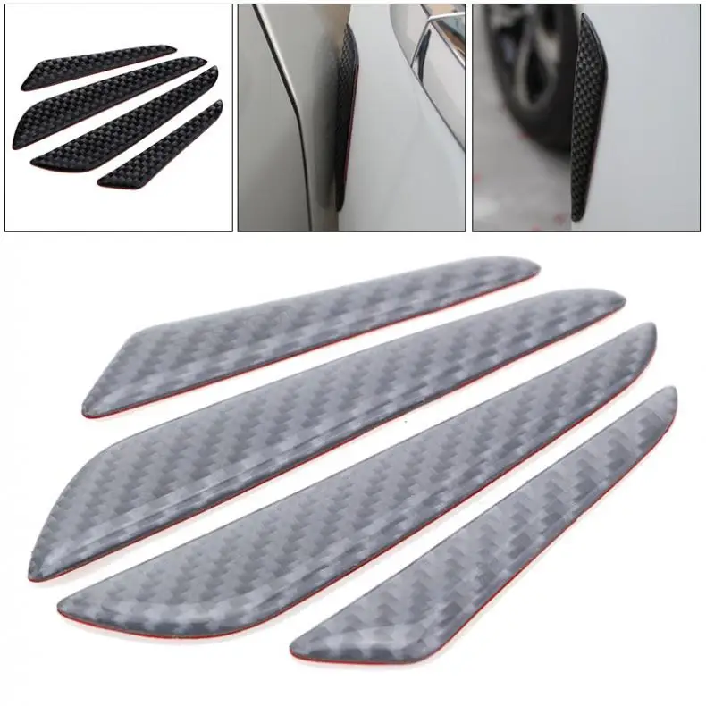 Carbon Fibre Car Door Protection Strips Guard Anti-collision Waterproof Rubber Strip Auto Car Door Side Edge Protector