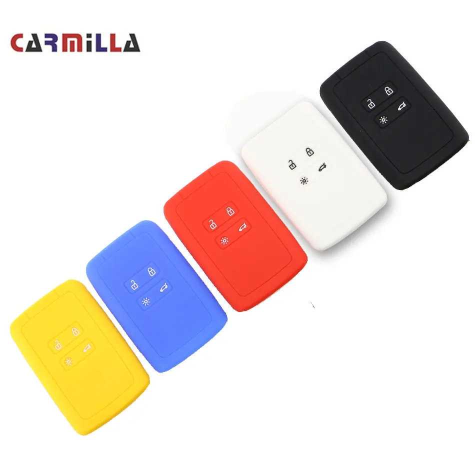 Carmilla Silicone Car Key Remote Holder Protector Protection Cover Case for Renault Koleos Kadjar Escape 2015 - 2020 Accessories