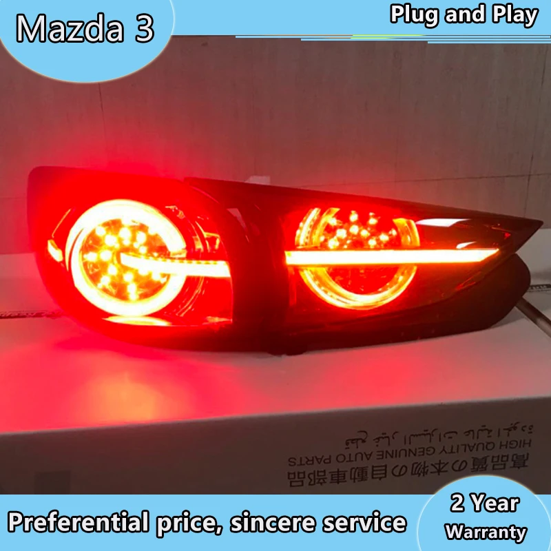 

Car Styling for Mazda 3 Axela Tail Lights 2014-2019 Mazda3 Axela Hatchback LED Tail Lamp DRL Signal Brake Reverse Accessories