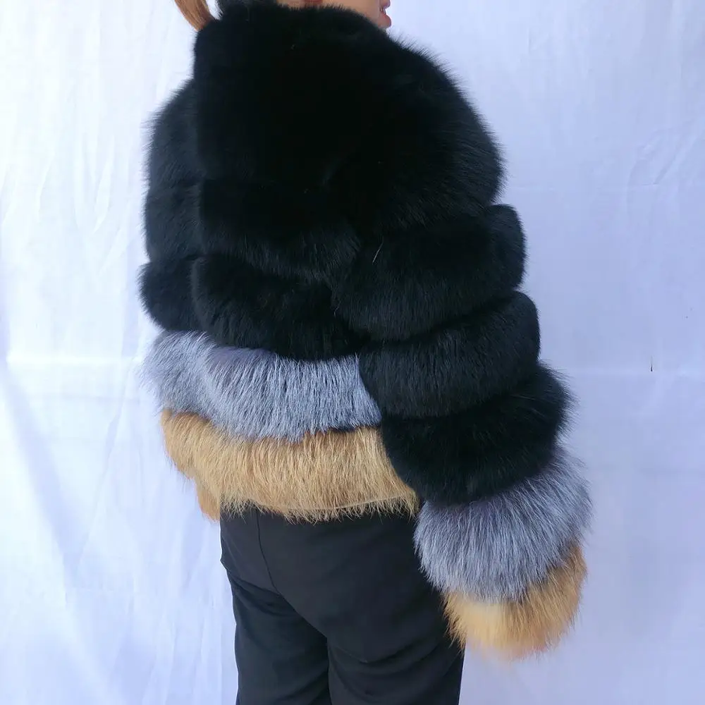 2020 new fashion natural fox fur mixed fur coat real fur vest natural fur coat women\'s winter jacket fur coat fox fur vest top