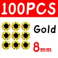 100 piezas de 8 mm doradas