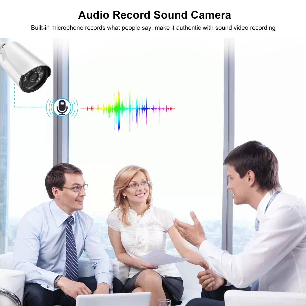 Gadinan – caméra de Surveillance IP 4K Super HD, Module POE, Audio, micro, Vision nocturne IR, CCTV