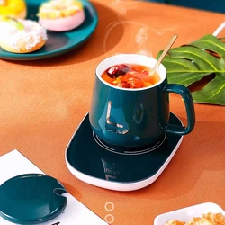 Calentador de tazas de café, posavasos con calefacción de temperatura constante, juego de alfombrillas eléctricas USB para tazas, té de la leche, agua, regalo para el hogar y la Oficina