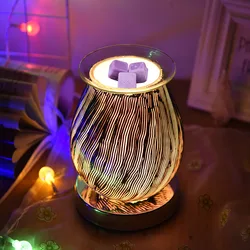 New Years Aroma Electric Wax Melt Incense Burner 3D Touch Firework Lamp Night Light Tart Aromatherapy Diffuser Wax Warmer