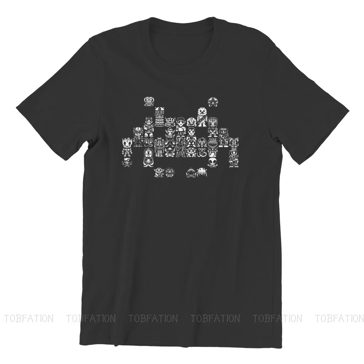 Space Invaders Arcade Shooter Game Fabric TShirt Pop Culture Elegant T Shirt Oversized Men Clothes Printing Trendy