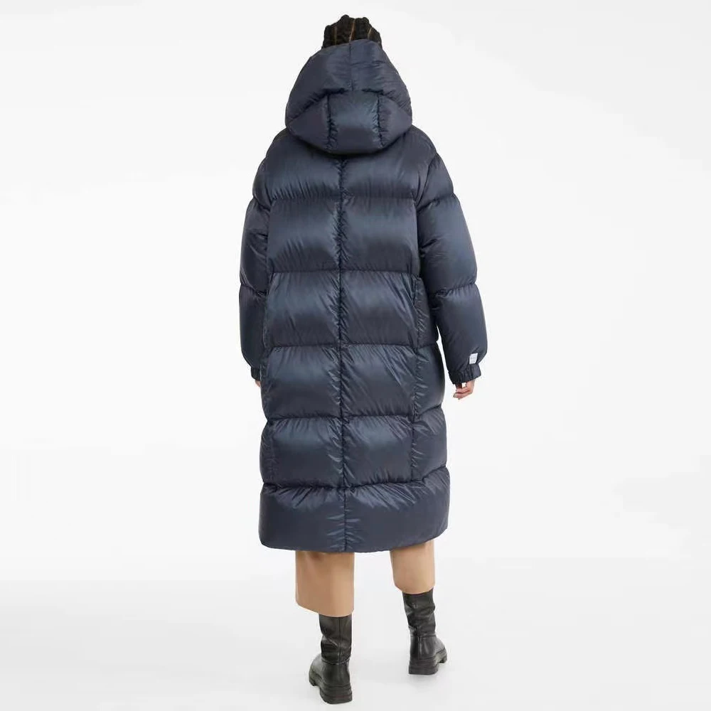 Doudoune à capuche pour femme, manteau surdimensionné, duveteux, épais, chaud, parka, collection hiver, Wy195