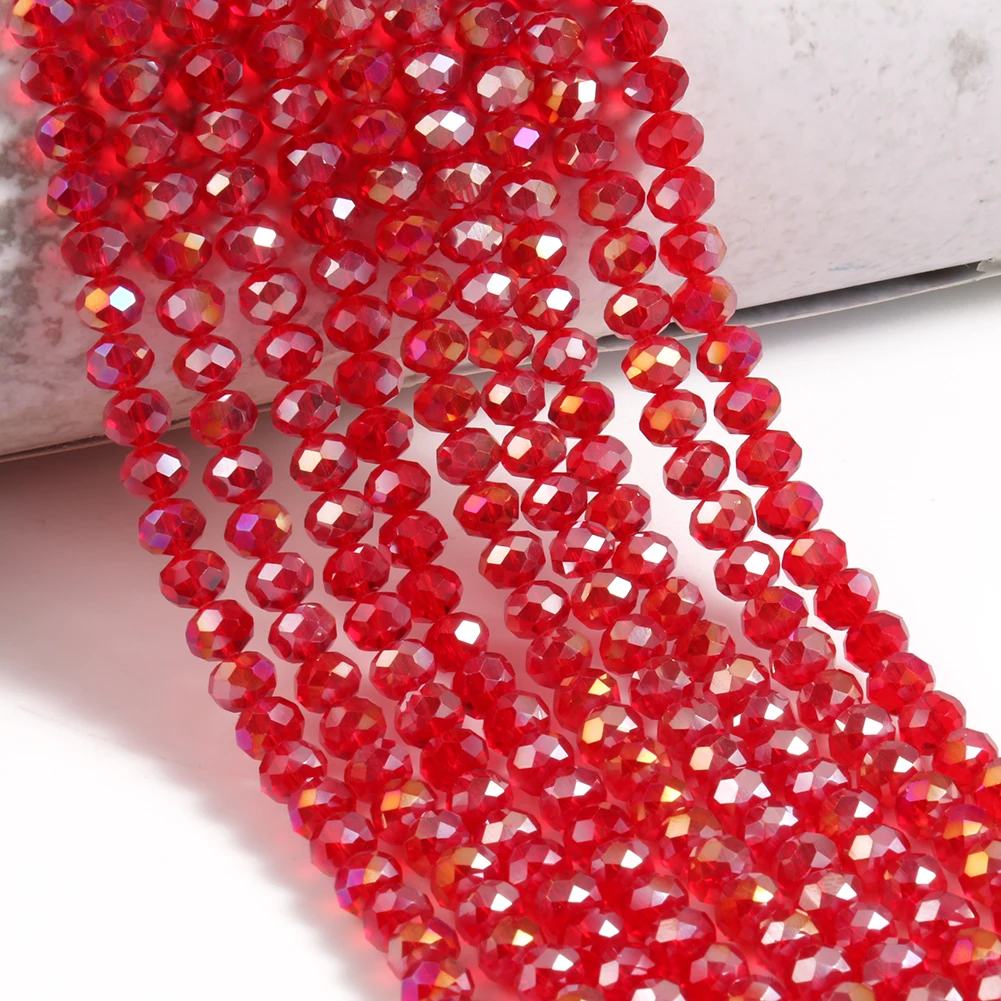 Glasperlen für Armbänder 3/4/6/8mm Facettiert Mehrfarbig Österreichischer Kristall Runde Lose Perlen für Schmuckherstellung DIY Armband Strang – Detail 12
