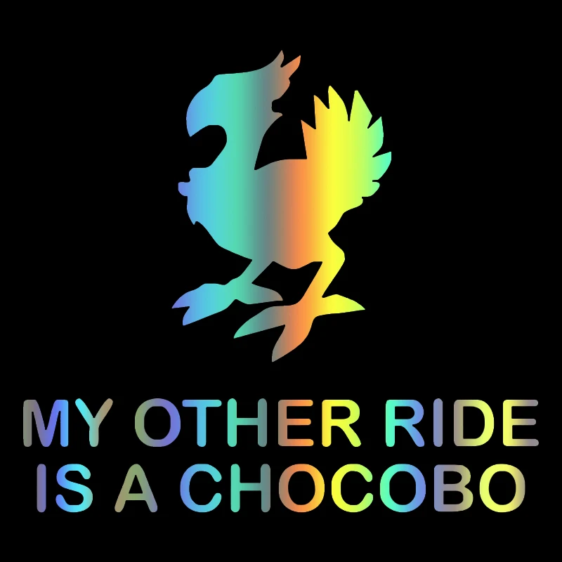 

S51271# Various Sizes/Colors Car Stickers Vinyl Decal My Other Ride Is A Chocobo Motorcycle Decorative Accessories