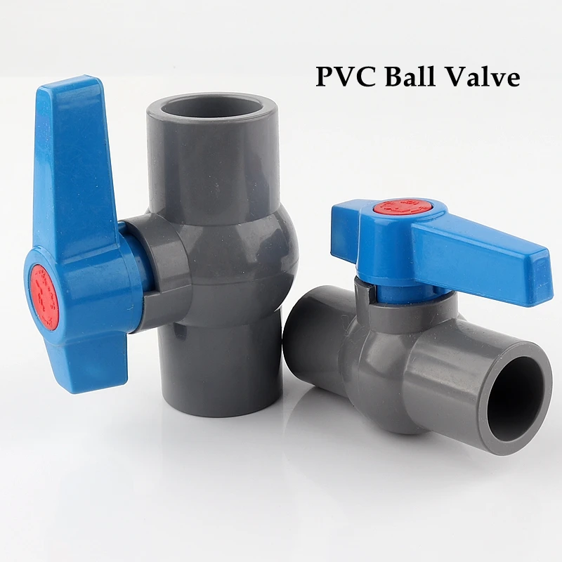 

ID 20/25/32/40/50/63mm PVC Pipe Ball Valves Water Irrigation System Drainage Tube Quick Valve Water Pipe Connector Fittings