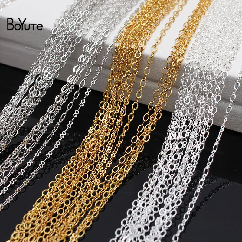 

BoYuTe (90-95 Meters/Bag) 3*4MM O Shape Chain Findings Factory Supply Handmade Materials Diy Metal Brass Chain Accessories