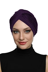 2022 New Fashion Cross Pleat Ready Made Turban Hijab Bonnet Scarf Cancer Cap Special Women Product Beret Bandana Shawl Muslim Chemo All Season Rib Bead Pool