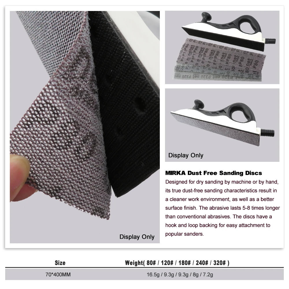15 Blatt Mesh-Schleifpapier, 400 x 70 mm, Schleifscheiben, Hakenschlaufe, Trockenschleifen, Schleifpapier, Körnung 80, 120, 180, 240 320