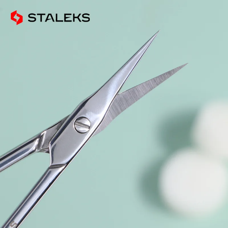 1pc STALEKS Expert 50-2 Stainless Steel Eyebrow Scissors Curve Mouth Exfoliating Hair Removal Trimmer Nail Care Tools