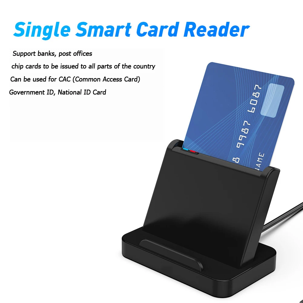 SCR816 USB Smart Card Reader ID IC CAC SIM Card Reader for Windows Max OS Linux Smart Camera Card Readers Adapter