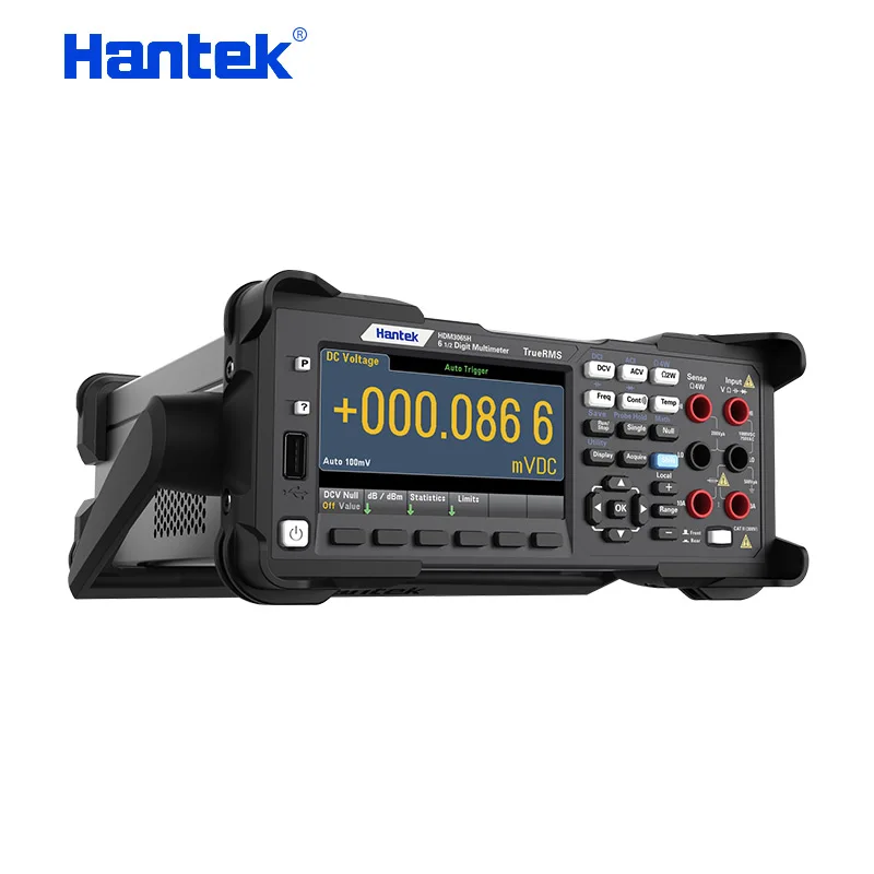 Hantek HDM3065 Series Desktop Digital Multimeter  6 1/2 Bit Reading Resolution 0.1μV Resolution Double-Display 4.3 In” Color LCD